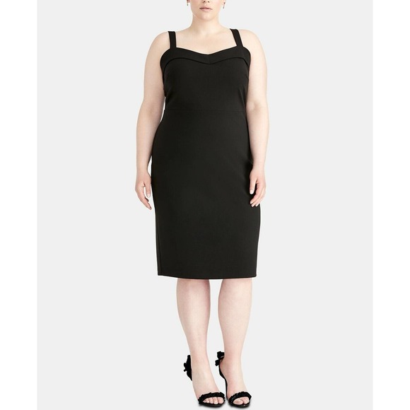 Rachel Roy plus size black sweetheart sheath dress size 16W - Picture 1 of 3